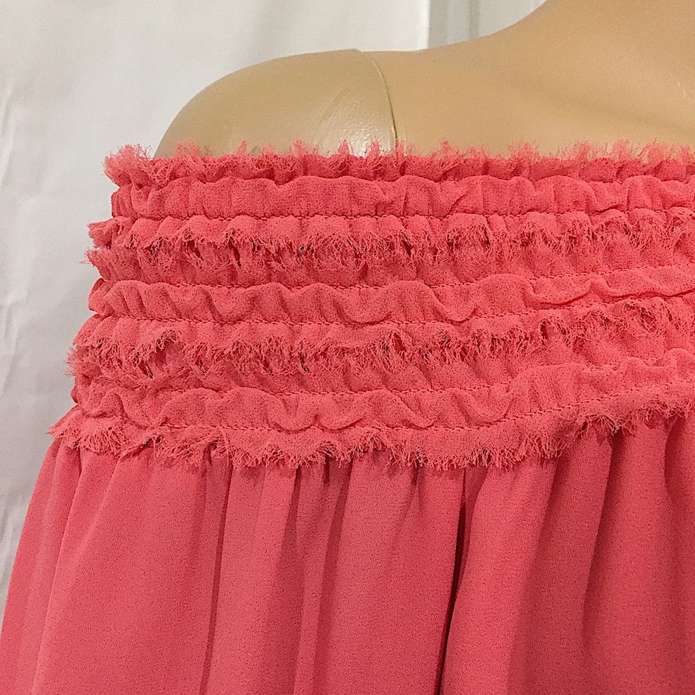 White House Black Market Smocked Ruffle Top - Picture 14 of 16